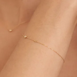 Bracelet en or 14kt Magma avec un diamant